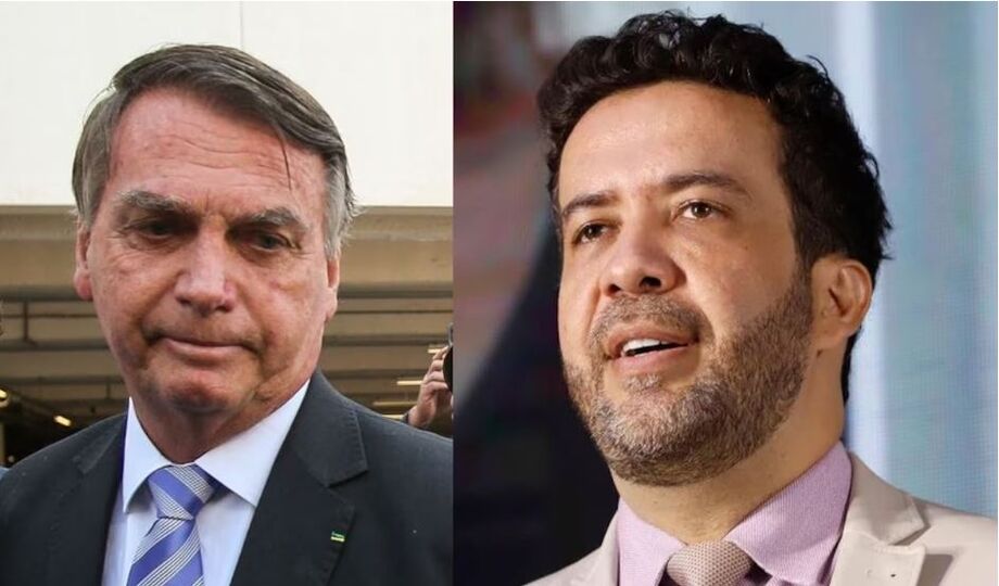 Jair Bolsonaro e André Janones; ex-presidente afirma ter sido vítima de injúria e calúnia.