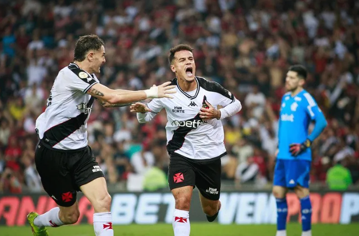 Flamengo domina clássico, mas Vasco busca empate com gol de Coutinho após 14 anos