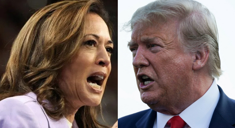Kamala Harris e Donald Trump.