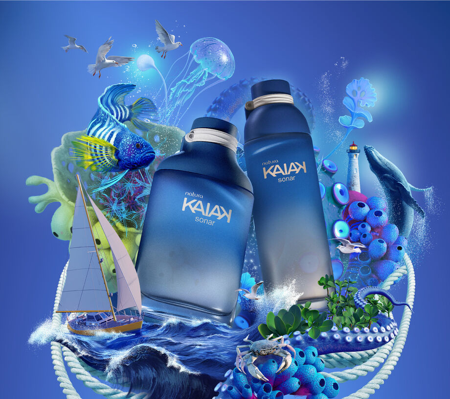 Natura Kaiak lança fragrâncias com tecnologia exclusiva que traduz sons e cores de uma expedição mar