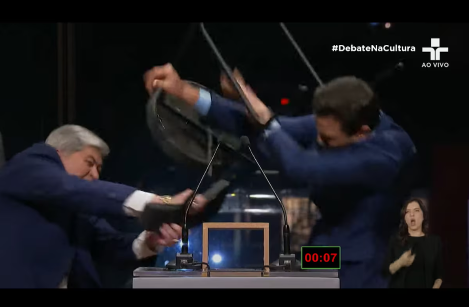 Datena acertou Pablo Marçal com uma cadeira no debate da TV Cultura