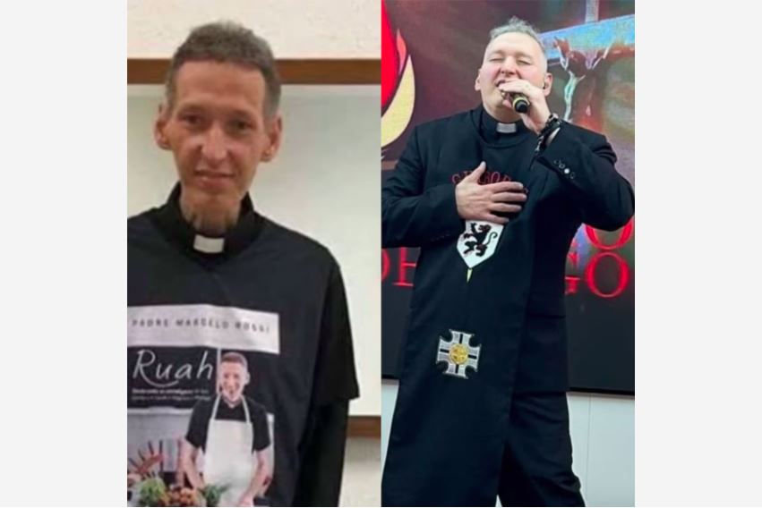 Padre Marcelo Rossi mostra antes e depois de cura da depressão.