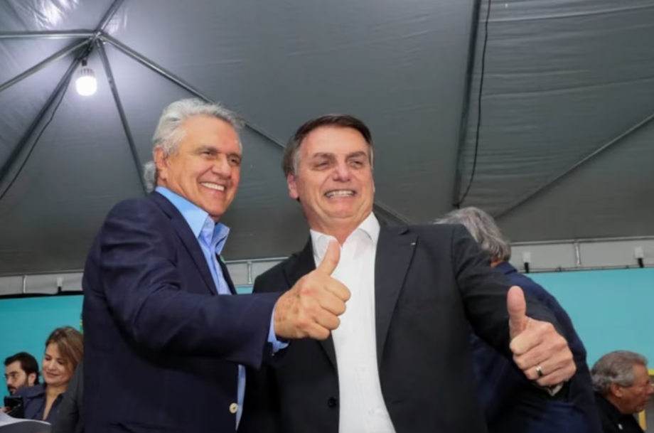 Caiado e Bolsonaro, antes de romperem, em 2020