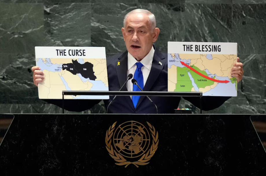 Imagem de setembro mostra o primeiro-ministro de Israel, Binyamin Netanyahu, durante a Assembleia-Geral da ONU. Premiê confirma a continuação da guerra após morte de Sinwar