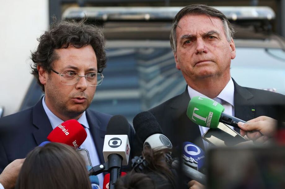O advogado Fábio Wajngarten e o ex-presidente Jair Bolsonaro (PL)