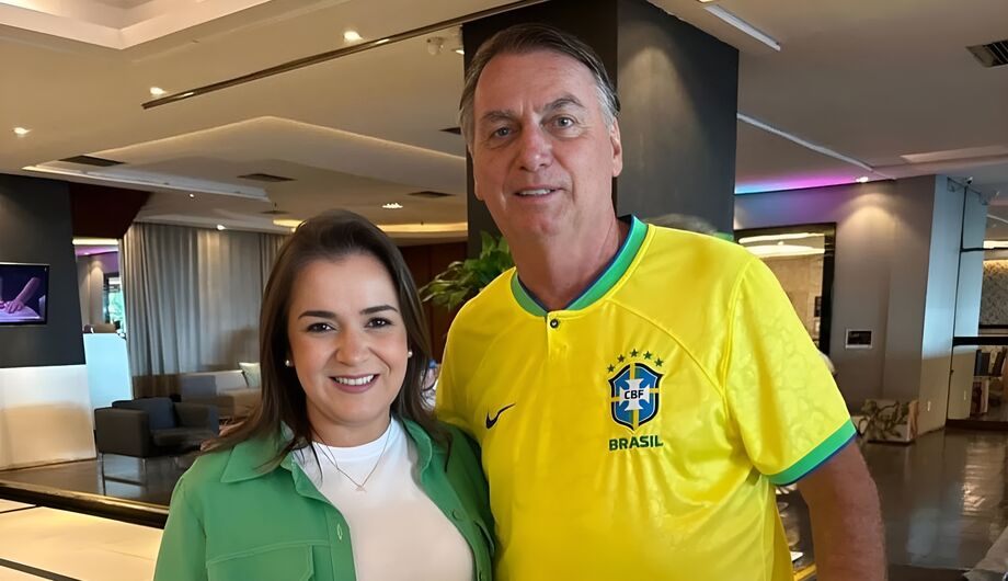 Adriane Lopes e o ex-presidente Bolsonaro