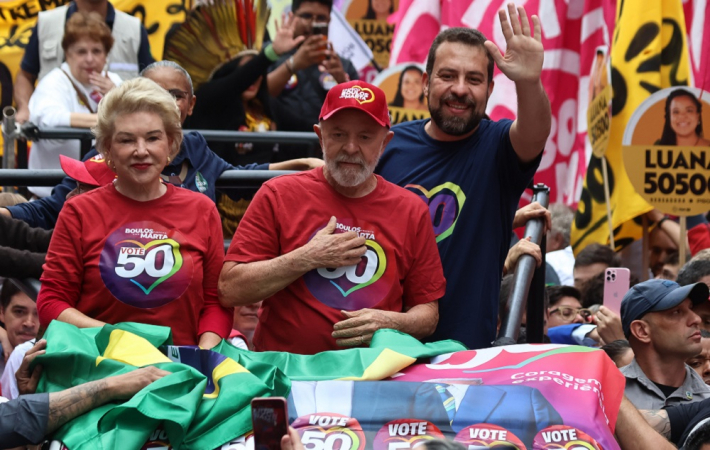 Eleições 2024: presidente Lula chega à Avenida Paulista para ato com Guilherme Boulos