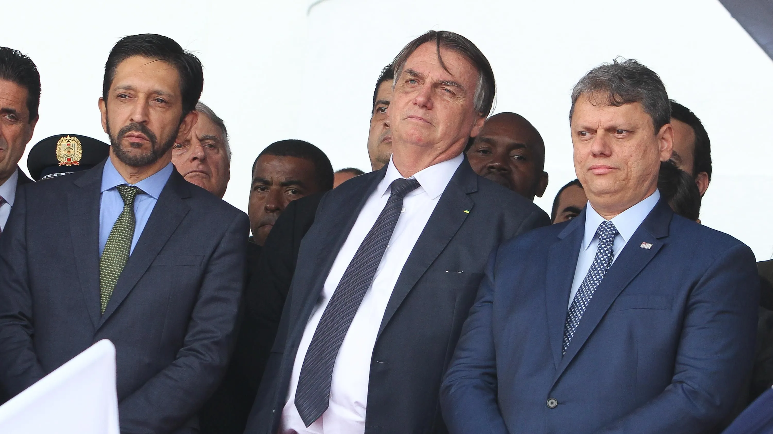 Ricardo Nunes, Jair Bolsonaro e Tarcísio de Freitas