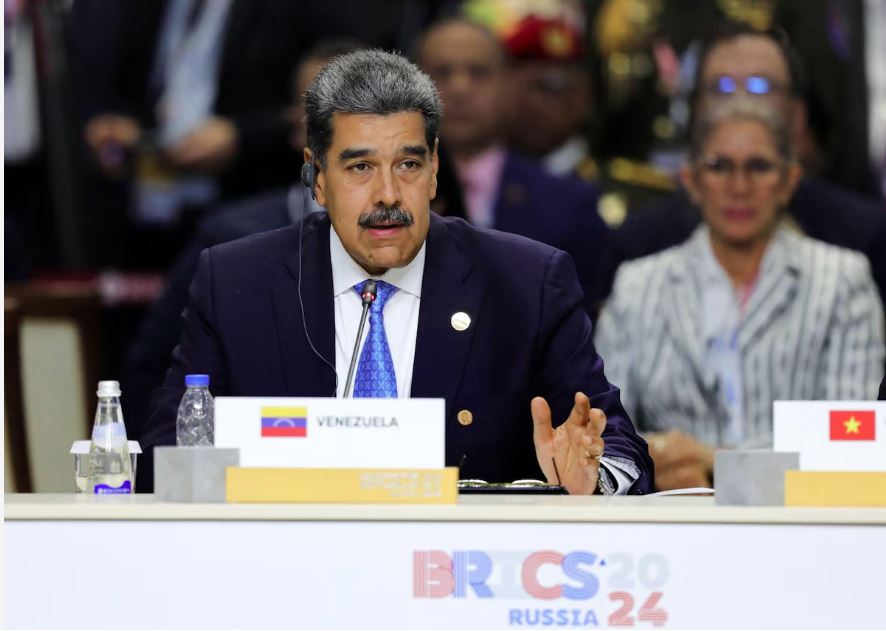 Nicolás Maduro durante a cúpula do Brics em Kazan.