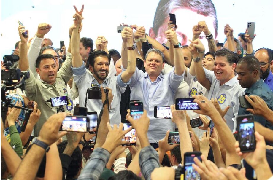 Ricardo Nunes participa, ao lado de Tarcísio de Freitas, de evento de campanha na zona norte de São Paulo