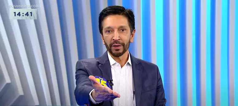 Ricardo Nunes durante sabatina realizada na Record nesta quinta-feira (10)