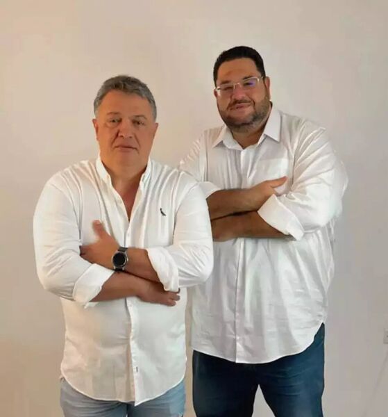 Prefeito eleito Munir ao lado do vice Doutor Juliano