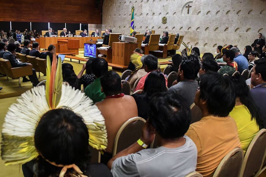 Sessão do STF que julgou ação sobre marco temporal em 2023