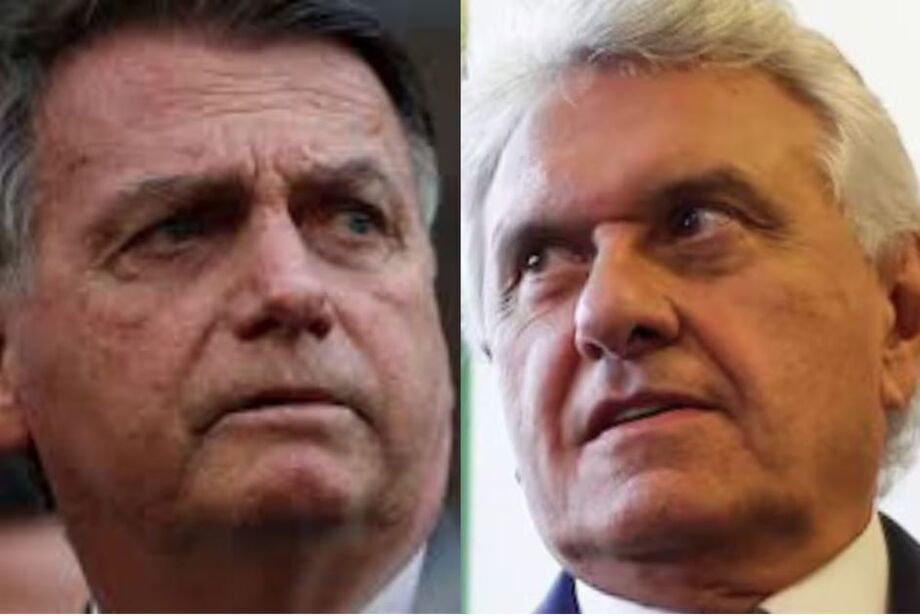 O ex-presidente Jair Bolsonaro (PL) e o governador de Goiás, Ronaldo Caiado (União)