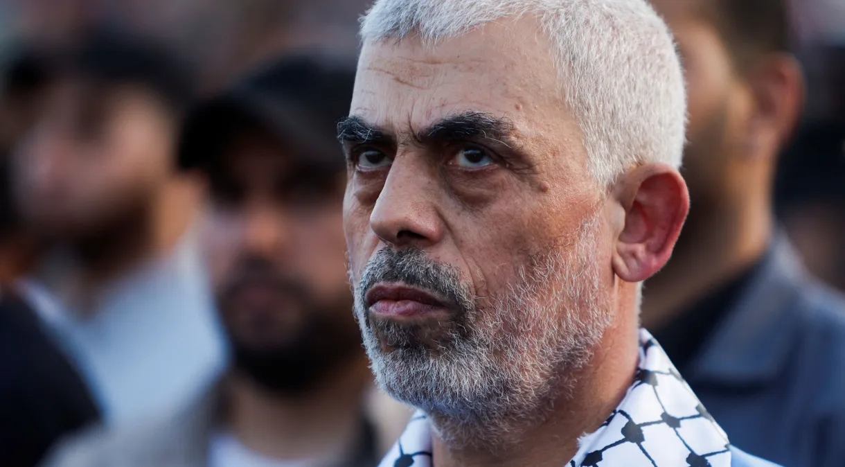 Líder do Hamas, Yehya Al-Sinwar, em Gaza.
