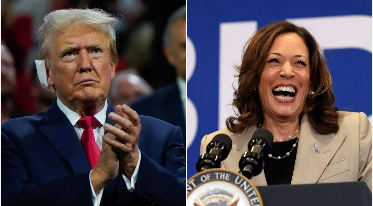 Donald Trump e Kamala Harris.