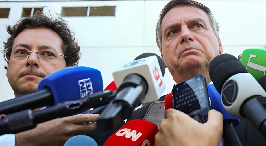 Fábio Wajngarten, advogado, e Jair Bolsonaro, ex-presidente da República