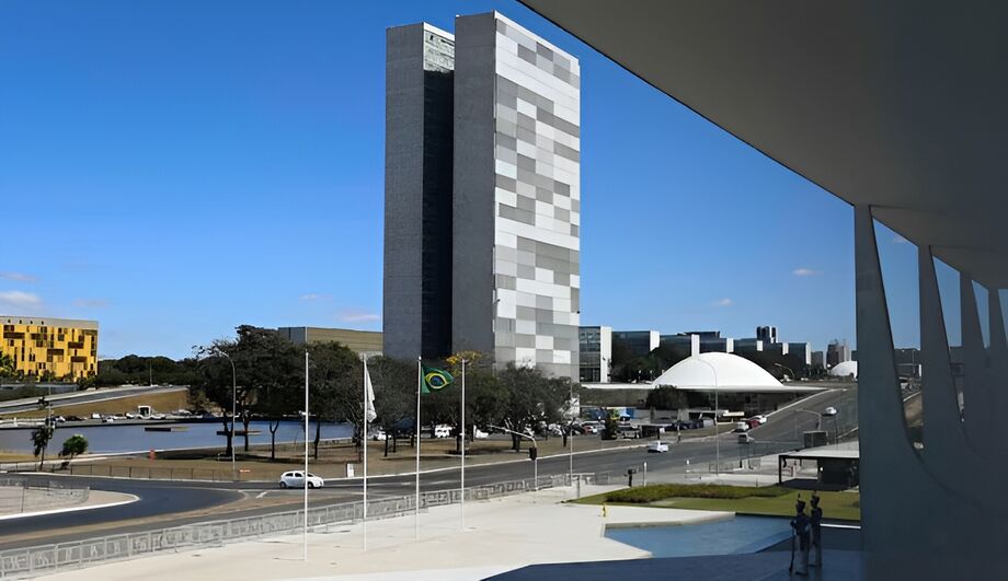 Congresso Nacional visto do Palácio do Planalto