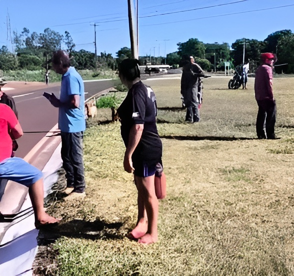 Manifestantes estão na rodovia nesta manhã