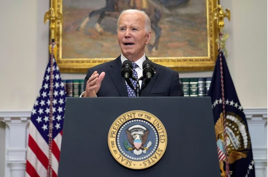 Joe Biden faz discurso na Casa Branca. Presidente americano virá ao Brasil para participar de Cúpula do G-20.