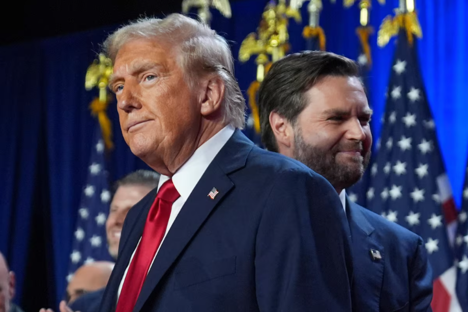 Donald Trump e seu companheiro de chapa, o senador J.D. Vance