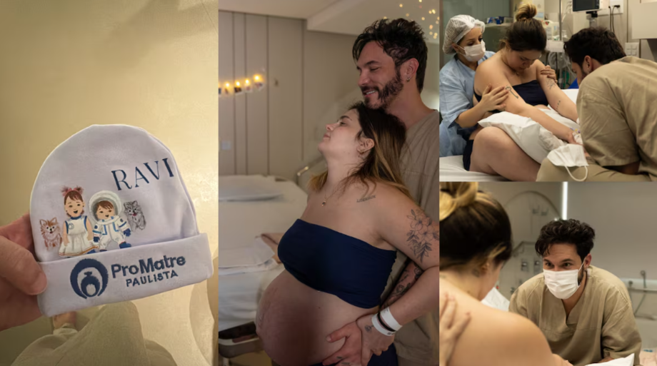 Eliezer compartilha registros com Viih Tube na maternidade. O casal recebeu o pequeno Ravi na segunda-feira, 11.