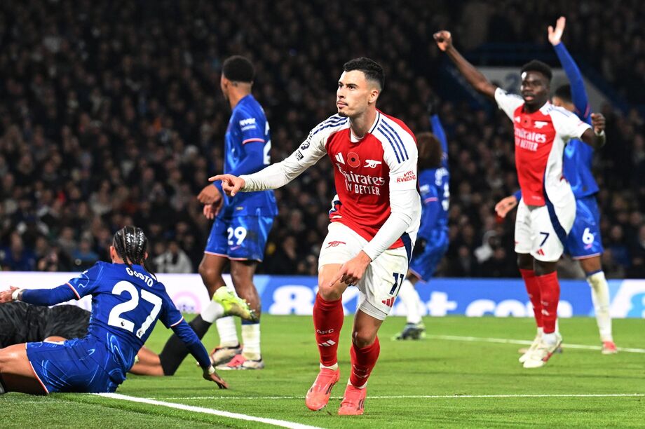 Martinelli fez o gol do Arsenal contra o Chelsea