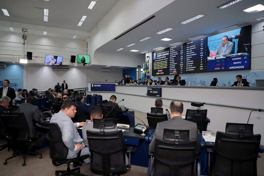 Os vereadores da Câmara Municipal de Campo Grande