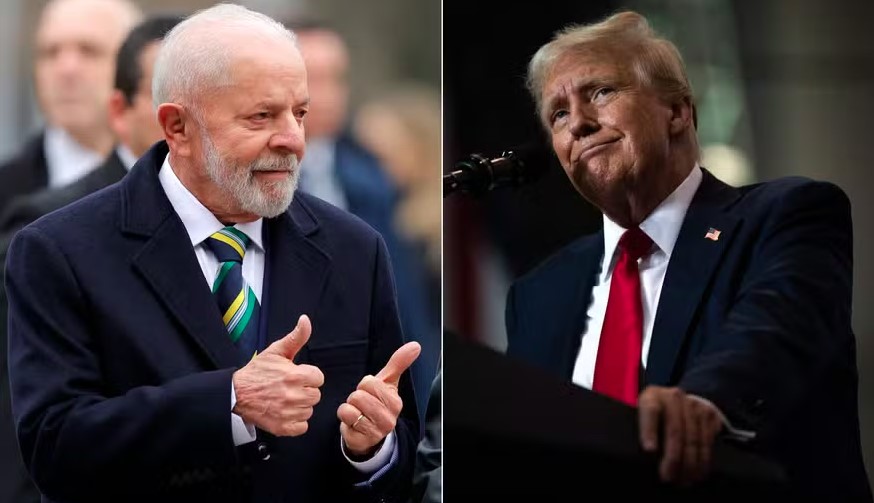 Presidente Lula e o presidente dos EUA, Donald Trump