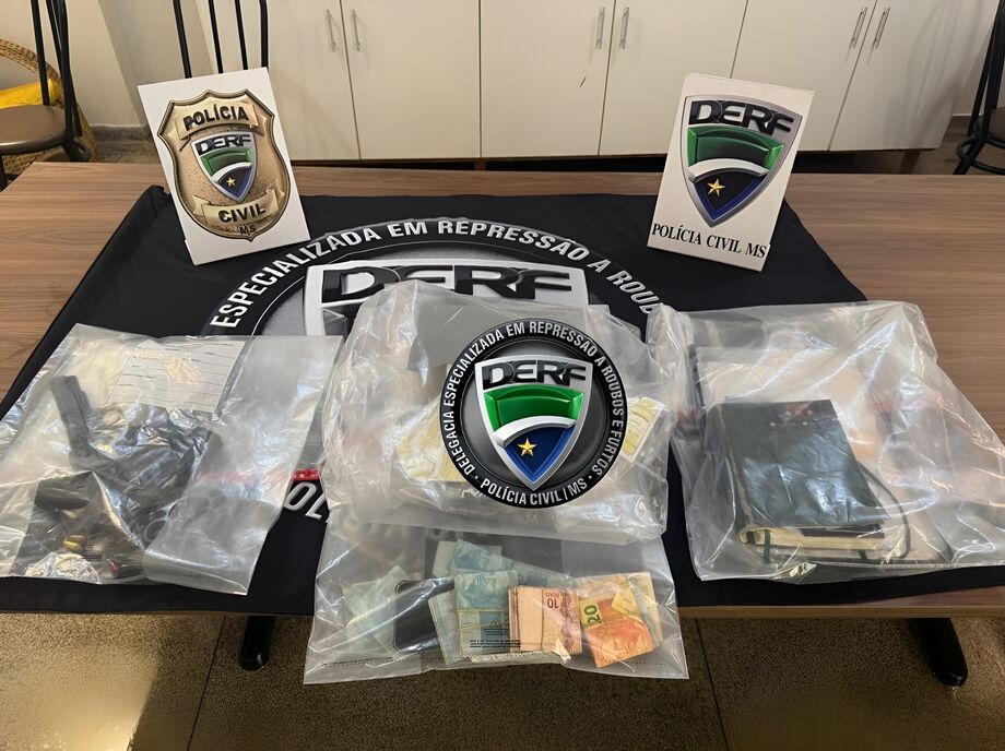 Itens apreendidos pela policia