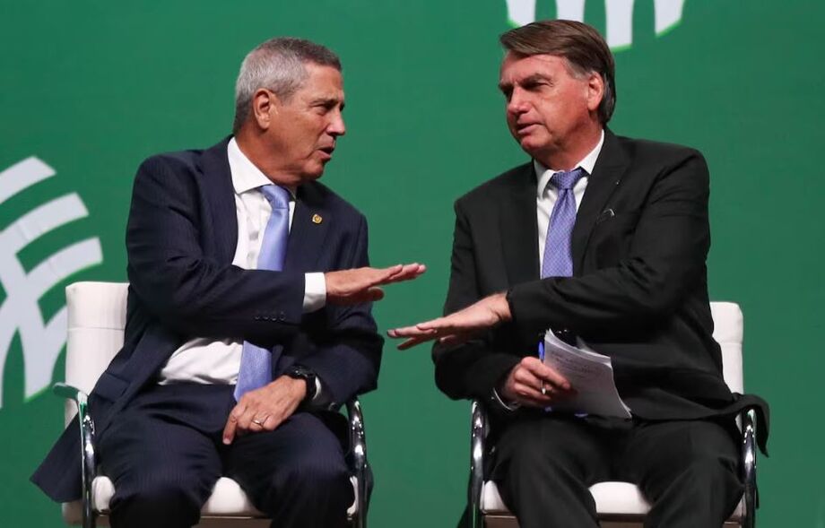 Braga Netto foi ministro de Bolsonaro (Casa Civil e Defesa) e vice na chapa do ex-presidente em 2022