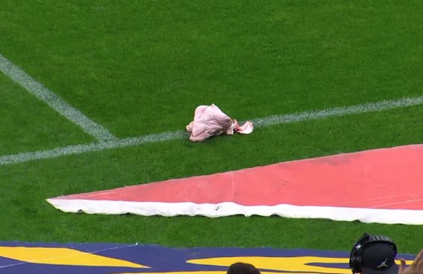 Torcedores do Corinthians jogam cabeça de porco no campo em clássico com o Palmeiras