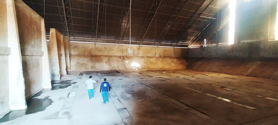 Com 3.783 m2, galpão industrial do terminal tem espaço para segregação de grãos.