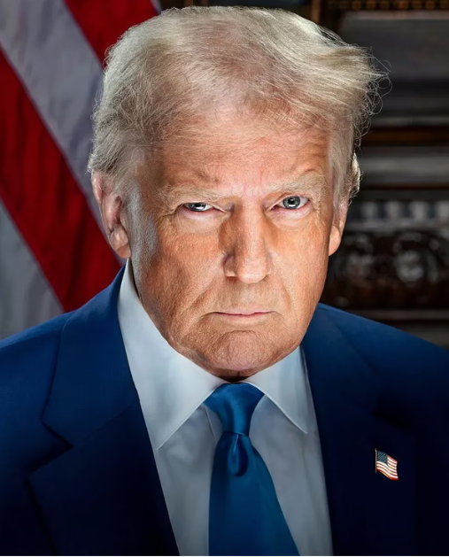 Retrato oficial de Donald Trump como presidente dos EUA