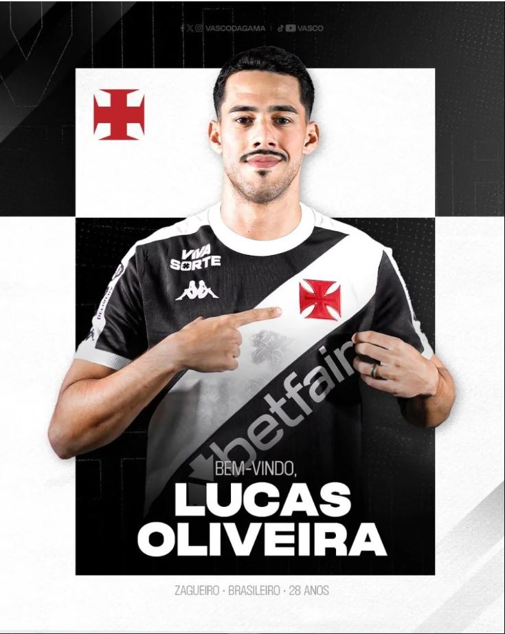 Lucas Oliveira, de 28 anos, será novo zagueiro do Vasco da Gama