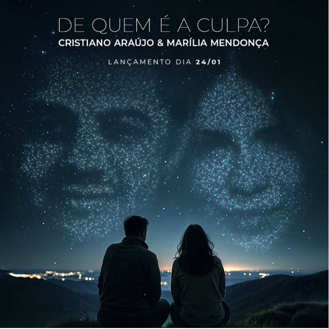 Divulgação da parceria entre os dois cantores