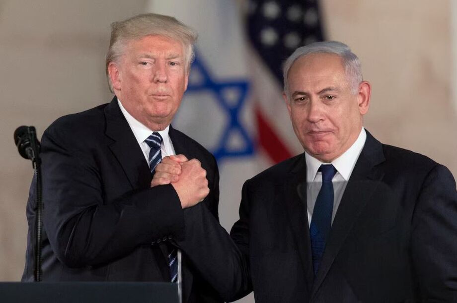Donald Trump e Binyamin Netanyahu no Museo de Israel em Jerusalém, em 23 de maio de 2017.