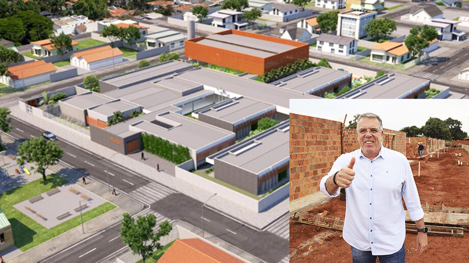 O prefeito Eduardo Campos afirmou que a nova escola terá capacidade para atender 910 alunos no bairro São Tomáz, em Ponta Porã