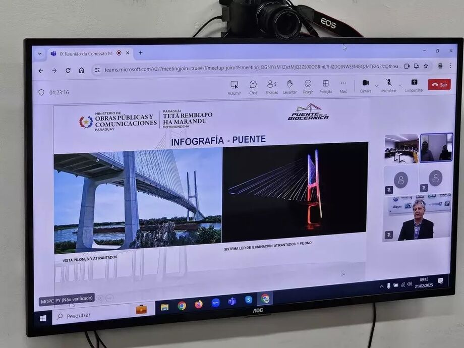 Ponte Brasil-Paraguai atinge 67%, mas depende de isenção tributária e alfândega no Paraguai. Conclusão prevista para março de 2026.