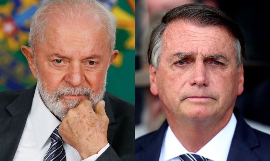 O presidente Luiz Inácio Lula da Silva (PT) e o ex-presidente Jair Bolsonaro (PL)