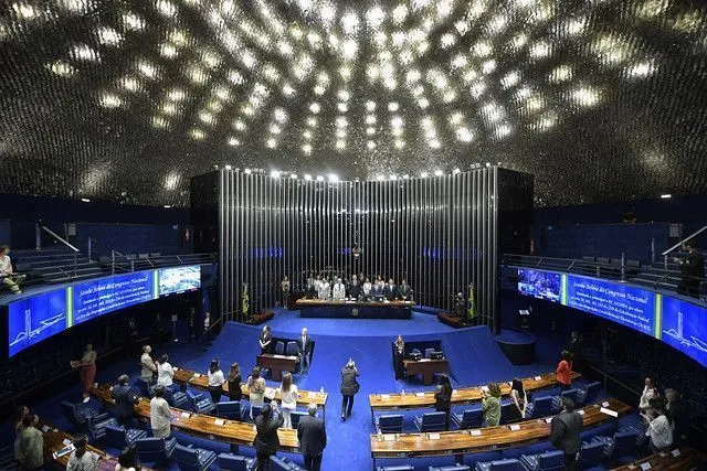Plenário do Senado Federal durante sessão, em Brasília