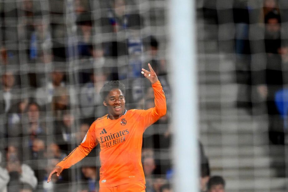 Endrick jogou como titular e marcou o gol da vitória do Real Madrid.
