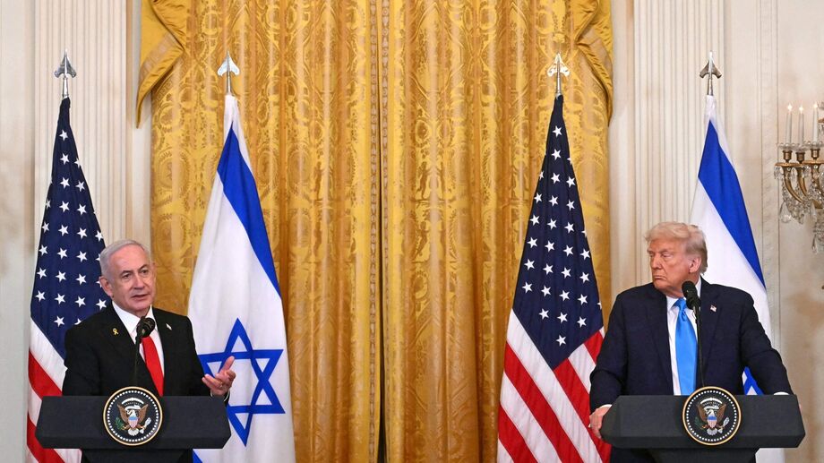 Donald Trump e Netanyahu concederam uma coletiva de imprensa na noite desta quarta-feira depois de terem conversado no Salão Oval.