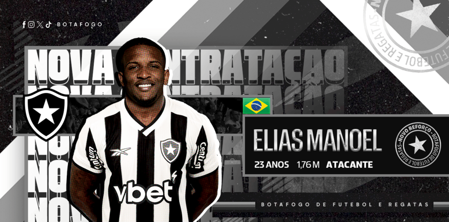Botafogo anuncia Elias Manoel, jovem atacante que estava na Major League Soccer