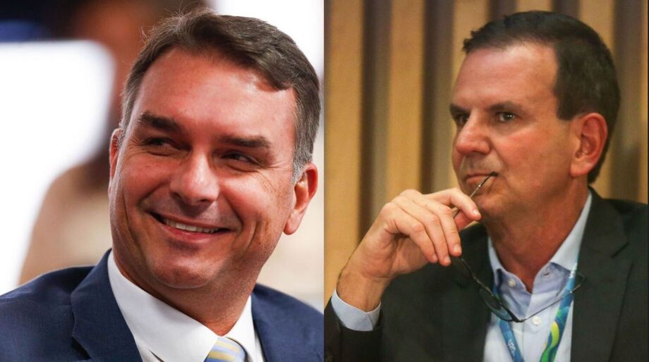 Flávio Bolsonaro (PL-RJ) e Eduardo Paes (PSD).