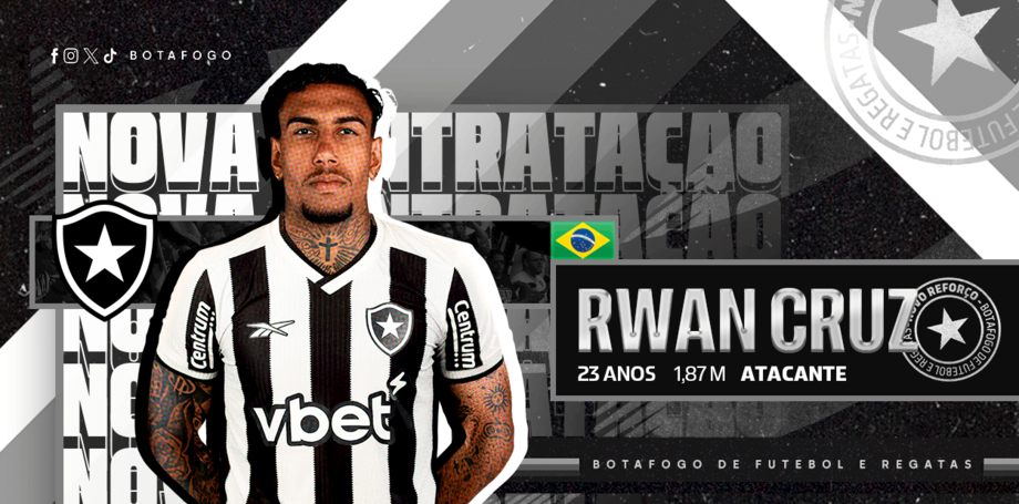 Botafogo anuncia Rwan Cruz