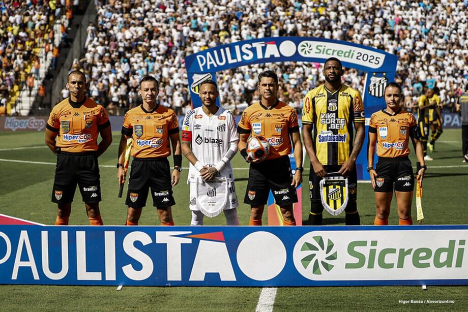 Santos, de Neymar, enfrentou o Novorizontino neste domingo.