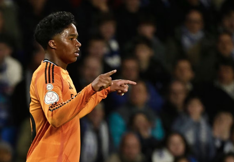 Endrick marcou o único gol na vitória do Real Madrid contra a Real Sociedad, pela Copa do Rei