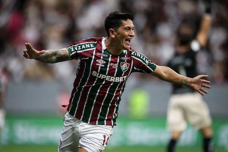 Germán Cano comemora gol pelo Fluminense