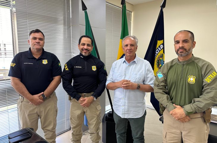 O diretor-presidente do Detran-MS, Rudel Trindade, reuniu-se com o superintendente da PRF-MS, João Paulo Pinheiro Bueno, para alinhar ações e projetos que serão desenvolvidos em parceria ao longo de 2025
